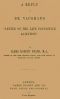 [Gutenberg 63746] • A Reply to Dr. Vaughan's "Letter on the Late Post-Office Agitation"